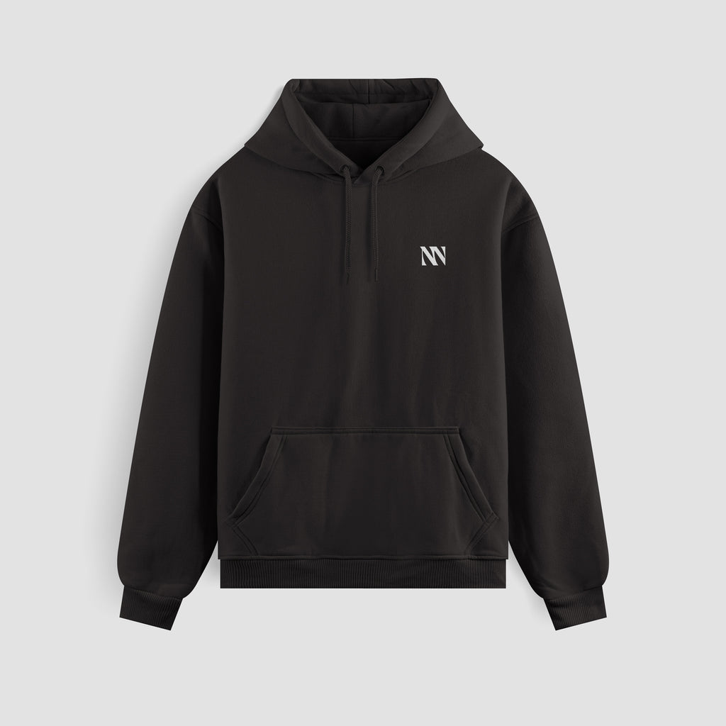 Hoodie noir Cafe Mundo Tour de Carbonne, vue de face