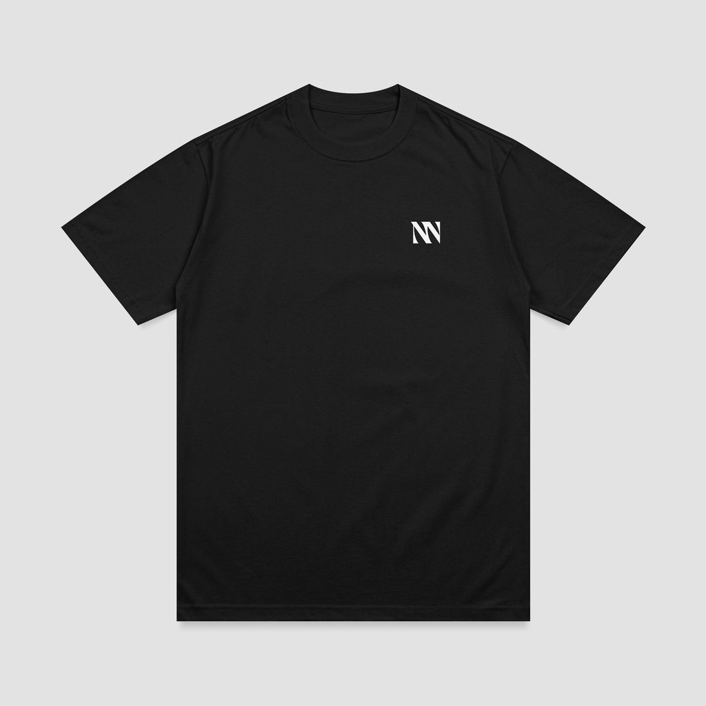 T-shirt noir Cafe Mundo Tour de Carbonne, vue de face
