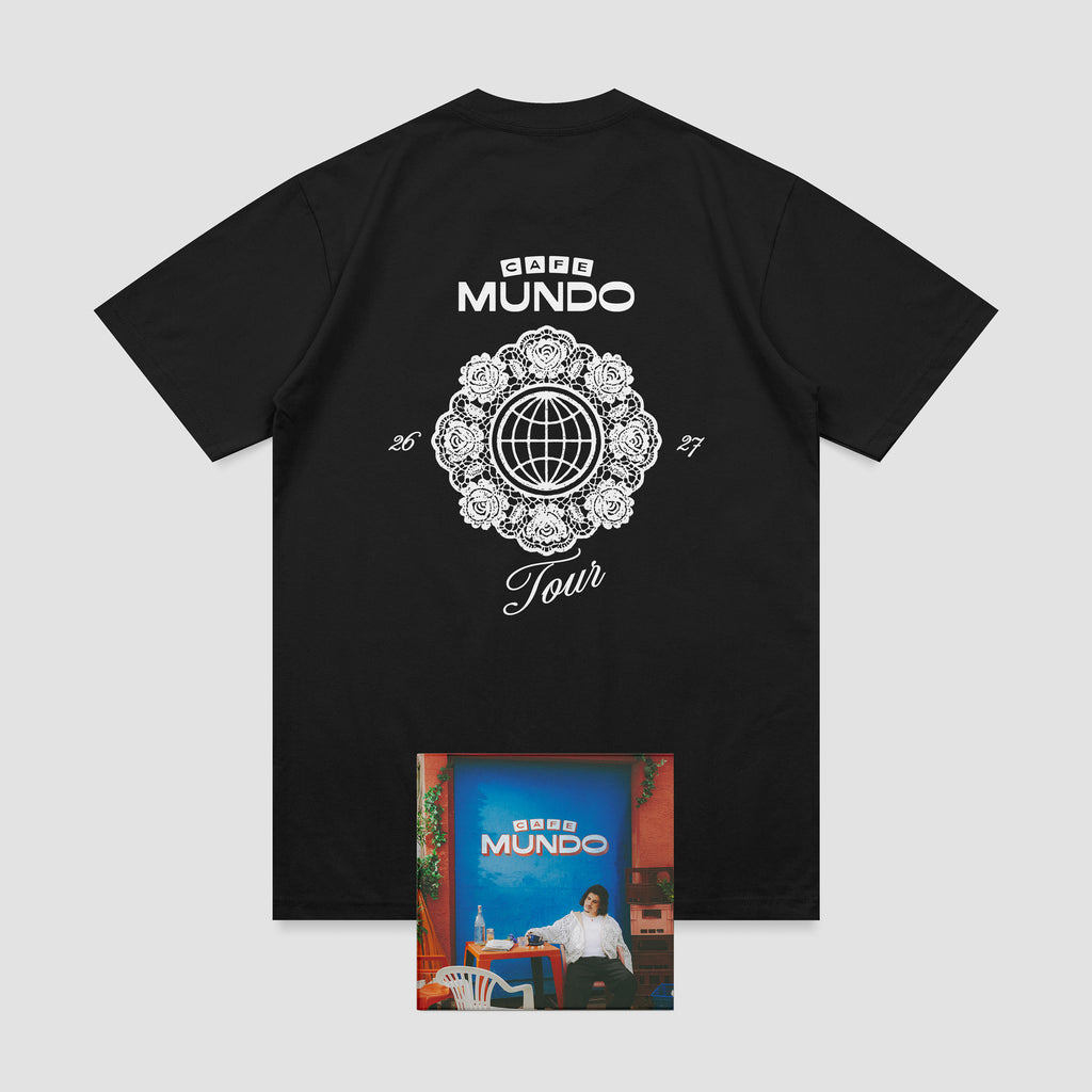 Pack CD Cafe Mundo et T-shirt noir de tournée Carbonne