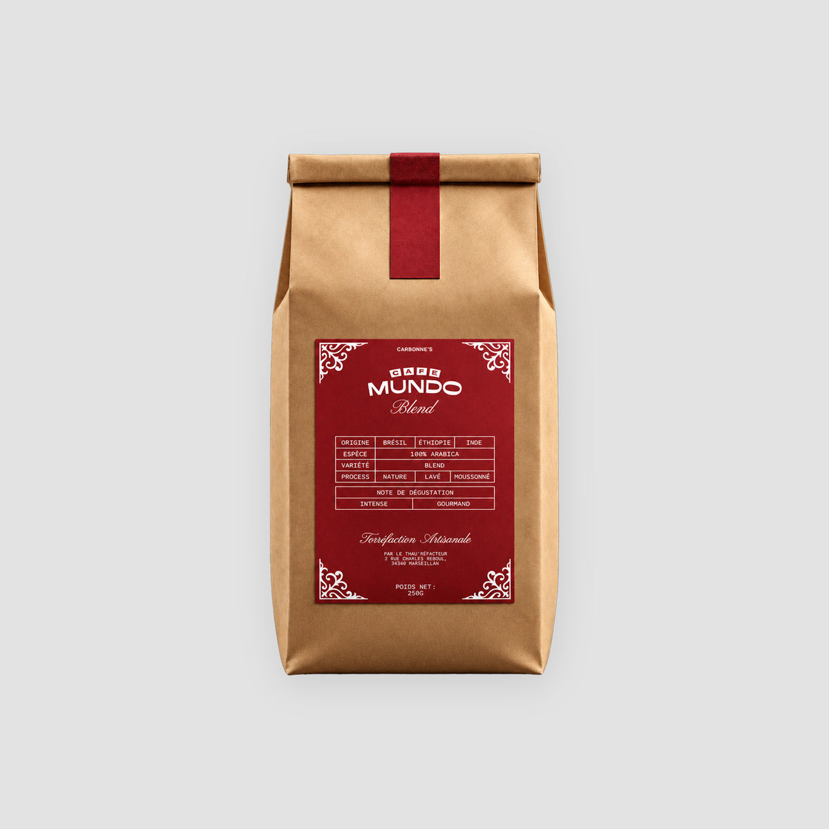 Paquet de café Cafe Mundo 250 g de Carbonne